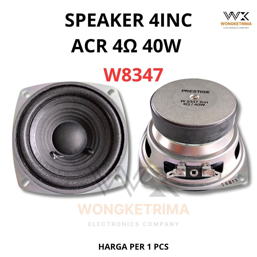 Speaker ACR 4 inch 4" Woofer Prestige W 8347 K/H B/H besar kecil