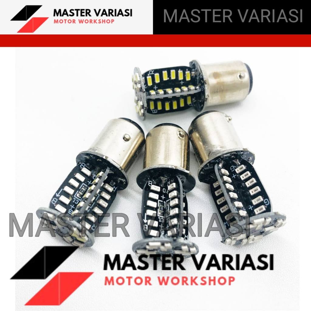 ORIGINAL BOHLAM STOP 64 LED TORNADO | LAMPU REM MOTOR 64 LED TORNADO 1157 REM