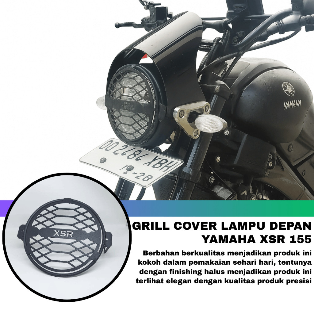 Grill Cover Lampu Depan Yamaha XSR 155 - Aksesoris Lampu XSR 155 - Tutup Lampu