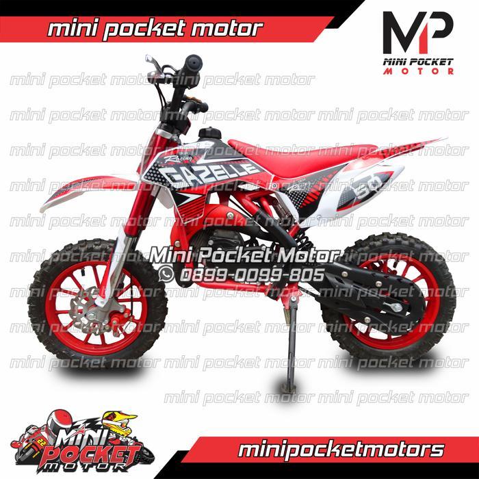 Motor Mini Trail Gazelle Trail Mini MT4 50cc 2T Automatic - Merah