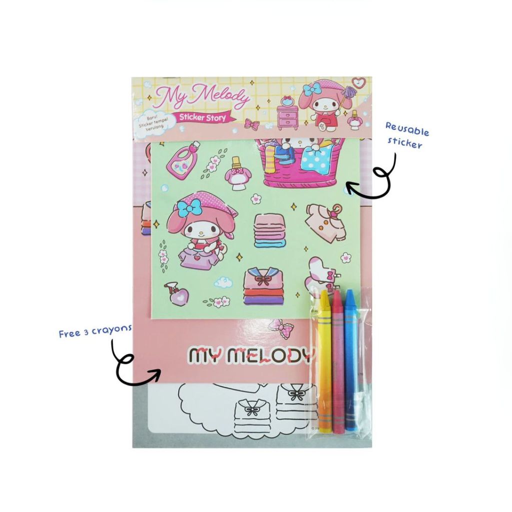 ADINATA My Melody Sticker Story Book | Stiker Adinata