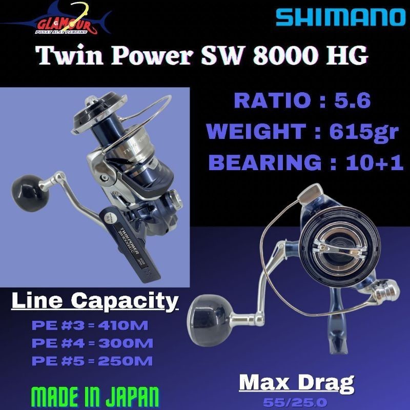 REEL SHIMANO TWIN POWER 8000 HG - PG