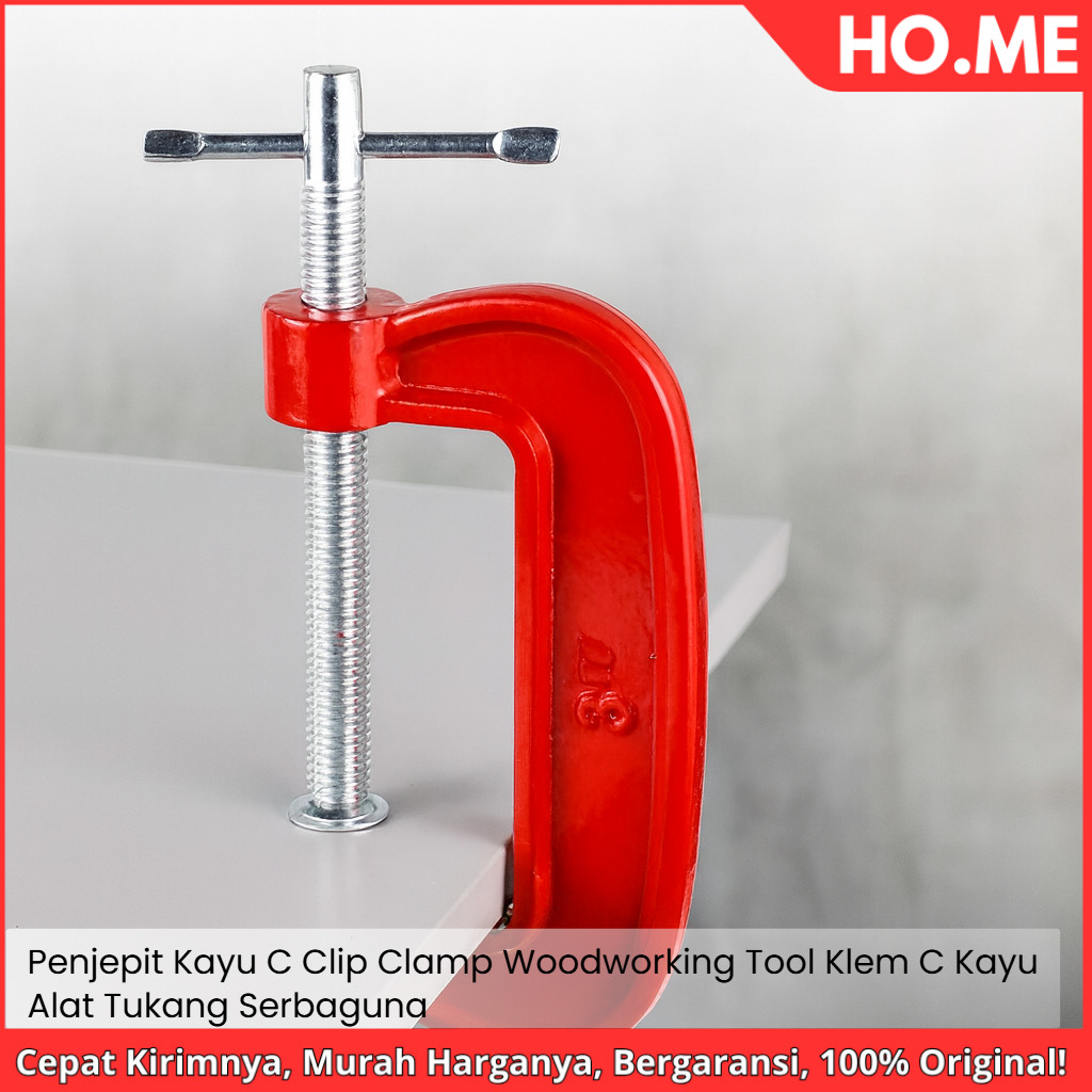 [HO.ME] Penjepit Kayu C-Clip Clamp Woodworking Tool - Klem C Kayu - Alat Tukang Serbaguna