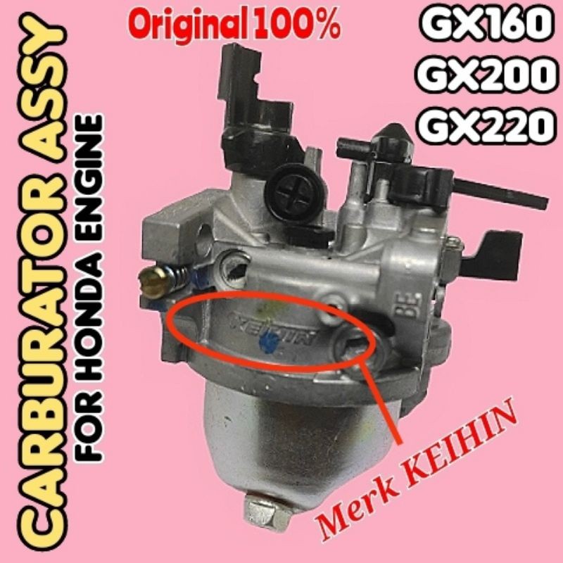 GX160 GX200 Carburator Karburator Original Honda KEIHIN Mesin Penggerak Bensin 5,5HP 6,5HP