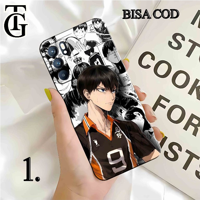 CASING SILIKON PREMIUM MOTIF ANIME KAGEYAMA TOBIO HAIKYUU UNTUK FOR OPPO A3X A60 A3 PRO 5G A1k A3s A