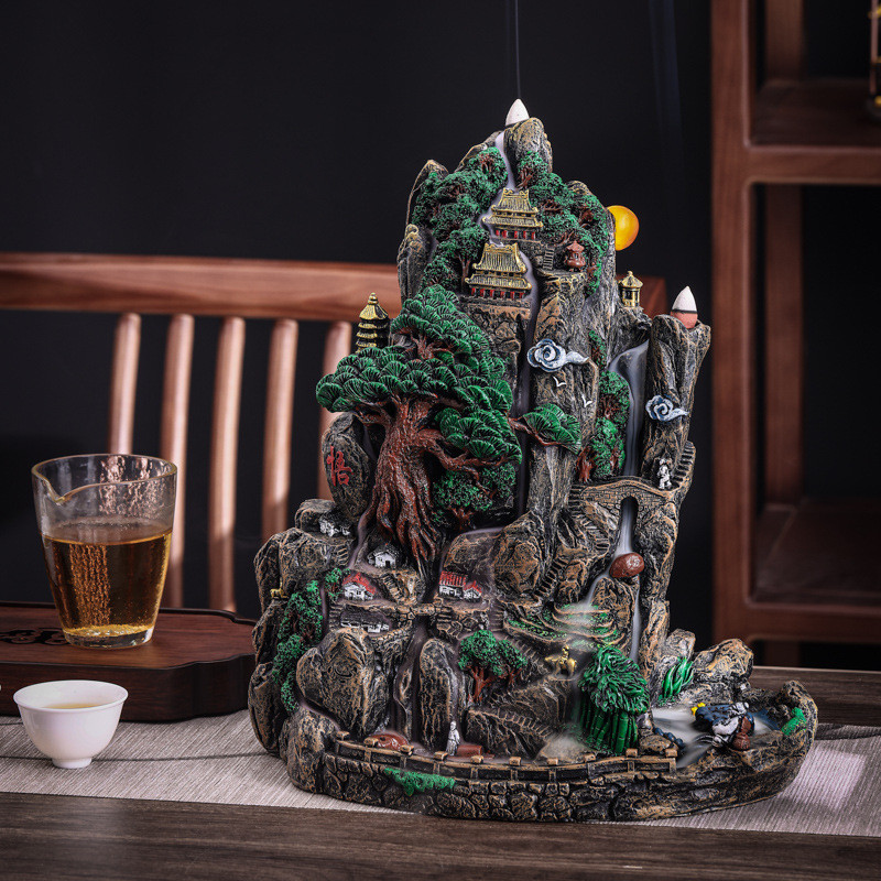 Reverse Incense Burner Home Decorations Yuanliu Zen Incense Burner Dual-purpose Incense Burner Craft