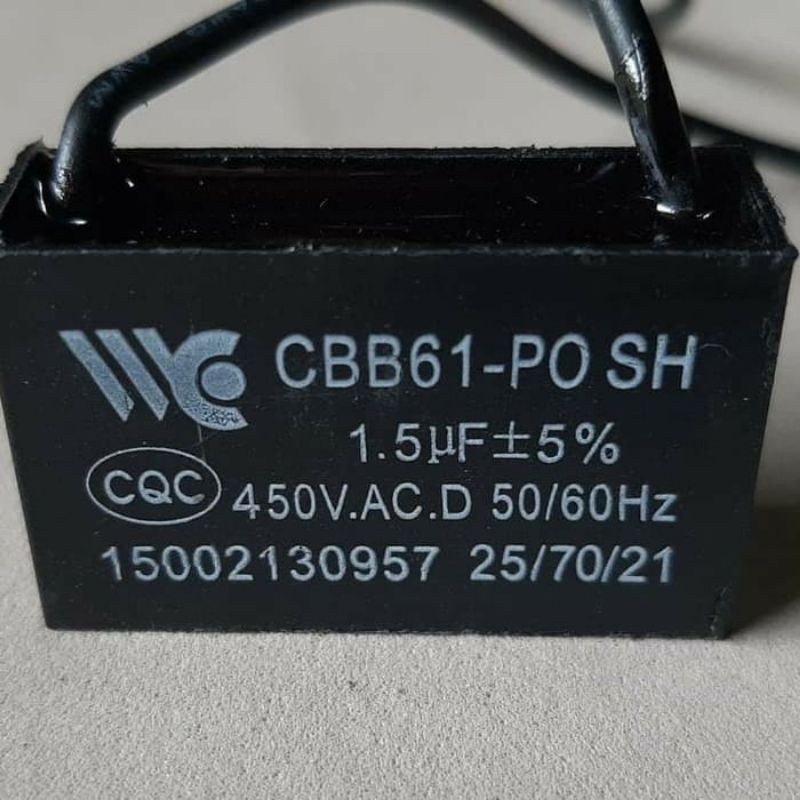 Bbs - Kapasitor UK.1.5 UF  1.2 UF, 1,8 UF  Capasitor , kipas , angin , 400V  400V   kebel