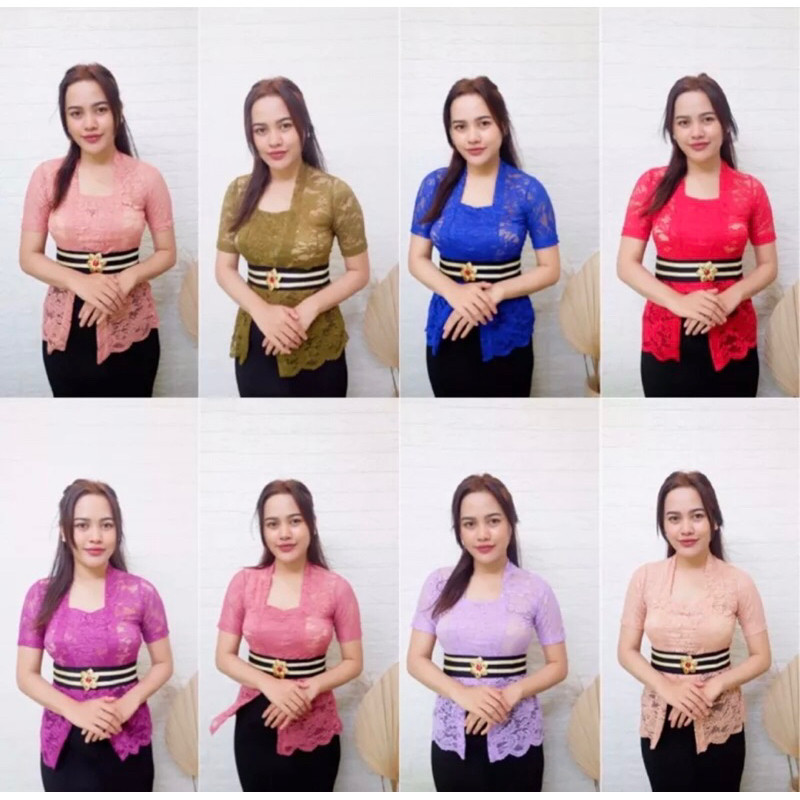 KEBAYA BALI BROKAT SOFIA BED LENGAN PENDEK