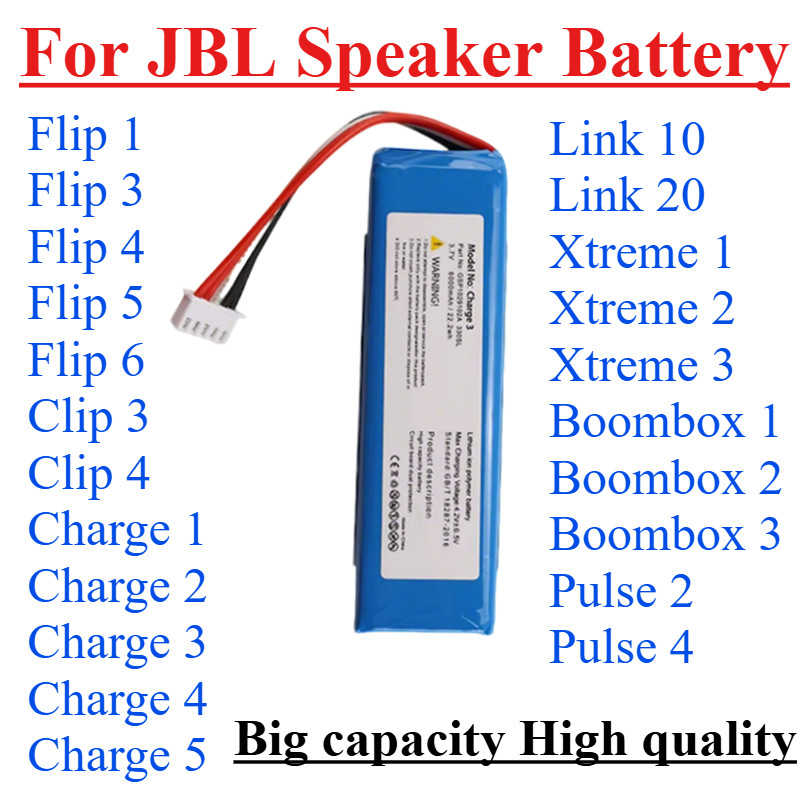 2025 Replacement Speaker Battery for JBL Link 10 20 G03 Clip Charge Boombox Flip Pulse Xtreme 1 2 3 