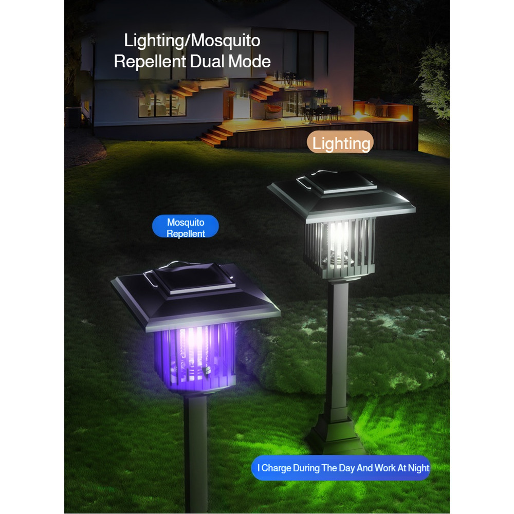 Solar Mosquito Killer Lamp Square Mosquito Killer Lamp Outdoor Lamp Wall Mounted Lighting Lamp ect K