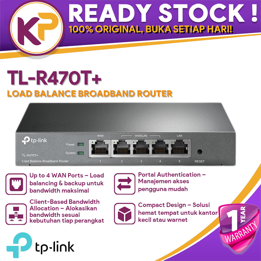 TP-LINK TL-R470T+ LOAD BALANCE BROADBAND ROUTER