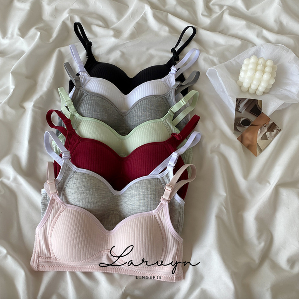 [ LARVYN LINGERIE ] PRIVASI AMAN Bra Push Up Tanpa Kawat Style Pakaian Dalam Wanita High Quality Tal