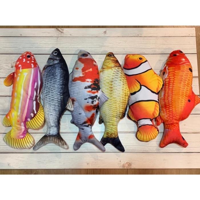 mainan anak ikan loncat led gerak robot fish tail lembut ekor - SEDANG 20cm