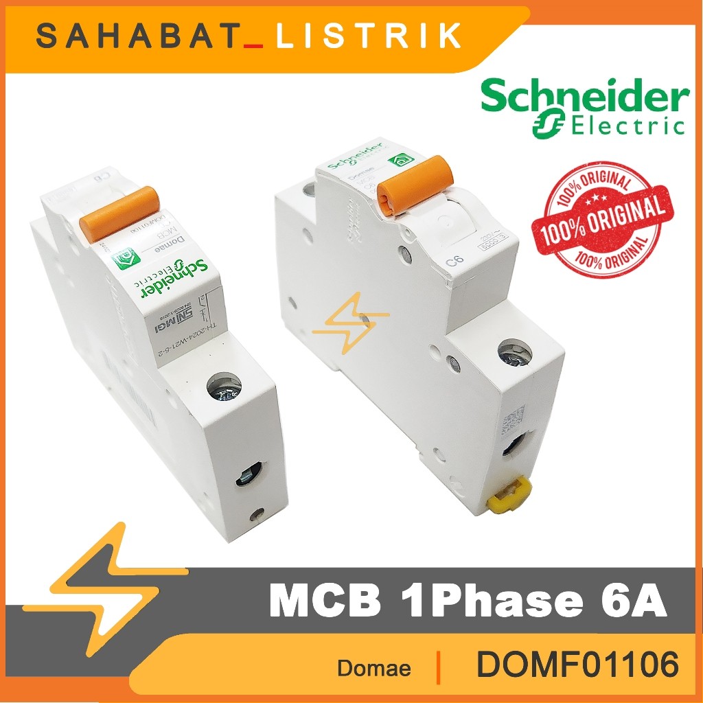 MCB SCHNEIDER 6A 1PHASE/ MCB 6 AMPER
