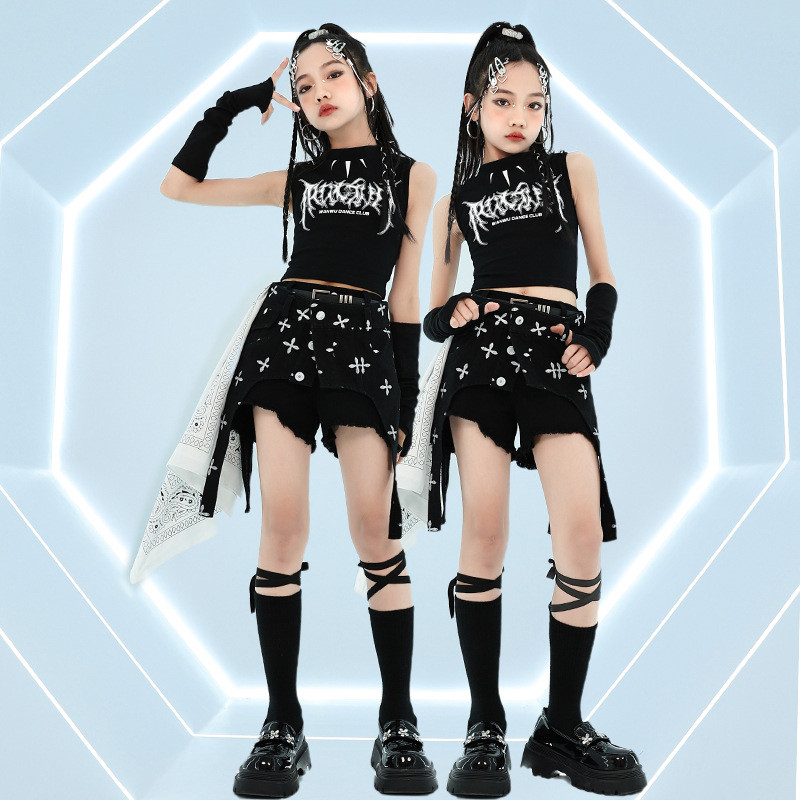 Street Dance hiphop Performance Costume Jazz Dance Hip-Hop jazz Dance Costume Practice Clothes Child