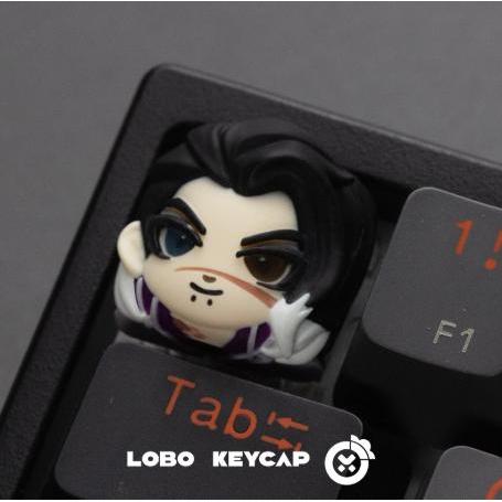 Lobo Fade Valorant Agent Theme Artisan Keycaps Resin Keycap