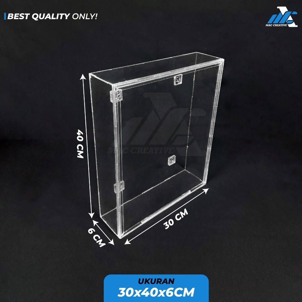 Frame Mahar Akrilik - Box Mahar Akrilik Sliding - Kotak Mahar Akrilik Ukuran 30x30x6 & 30x40x6