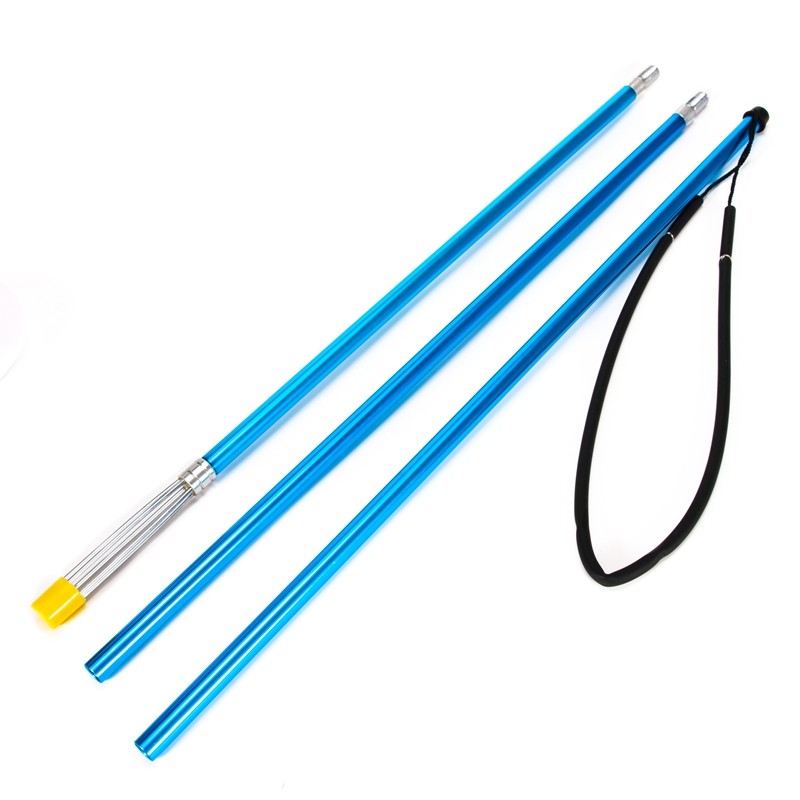 Blue Aluminum Alloy Pole Spear Detachable Three-Section Removable Harpoon Stainless Steel Barbed Rod