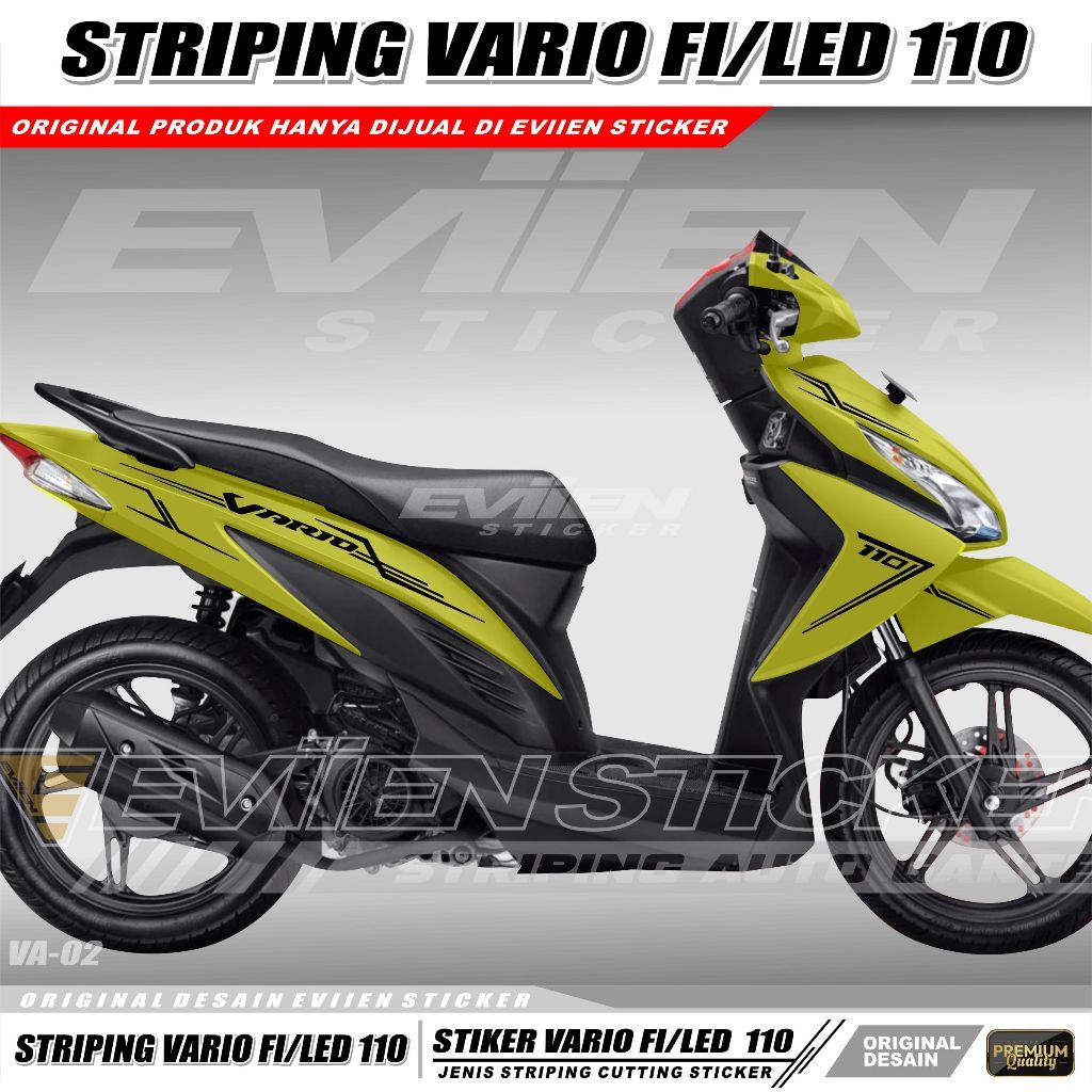 evin.sticker STIKER STRIPING MOTOR VARIO FI 110 /VARIO LED 110 STRIPING VARIASI CUTTING STICKER VA-0