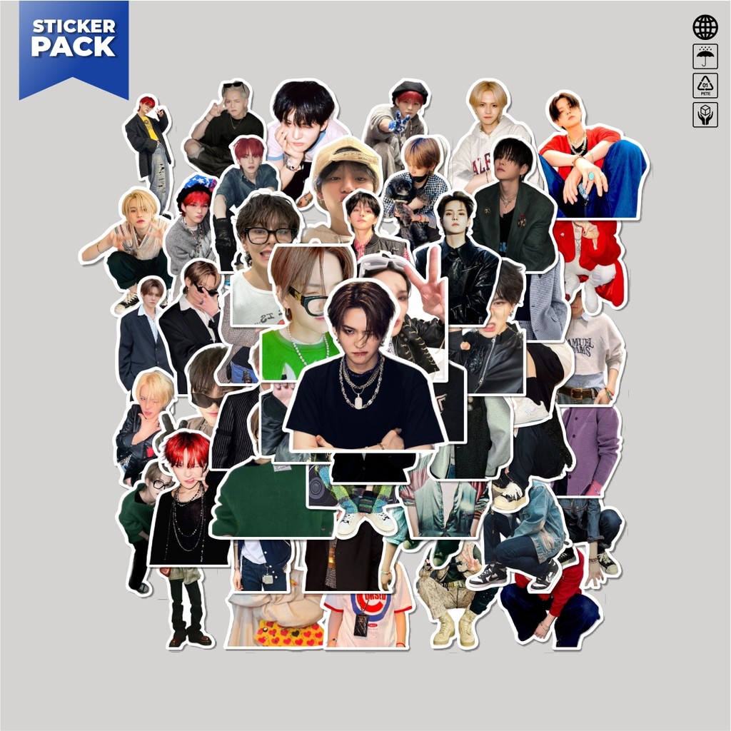 [100PCS]Stiker Pack Stiker KANEMOTO YOSHINORI (TREASURE) Aesthetic Vinyl Anti Air Dekorasi Sticker L