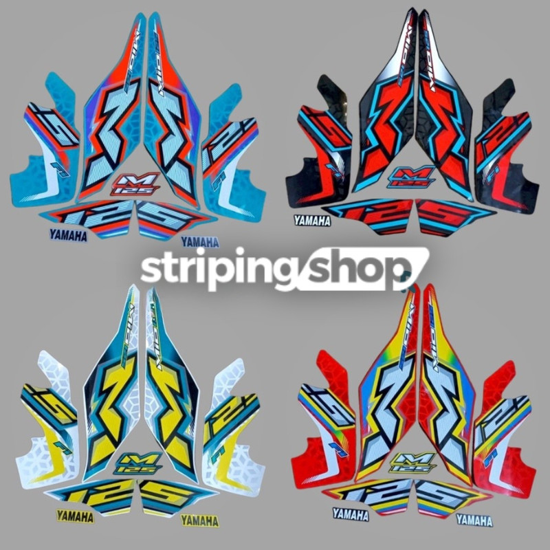 Striping stiker polet motor yamaha Mio m3 125 mio125 2022 2023 Fullset list stiker motor standar
