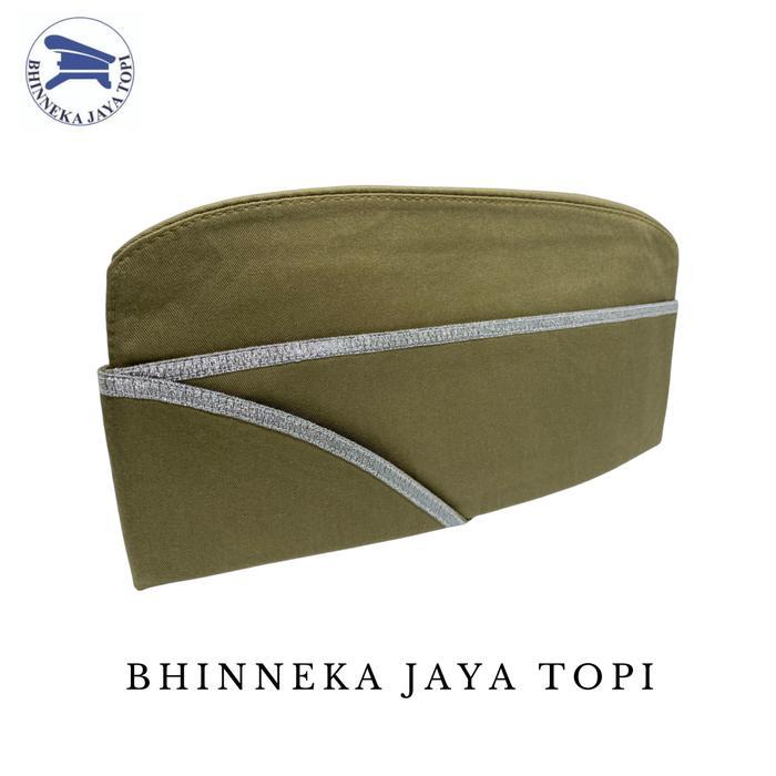 (Style Mall.id) Topi Mut / Mutz PNS/ASN Gol 3 list putih perak - 53