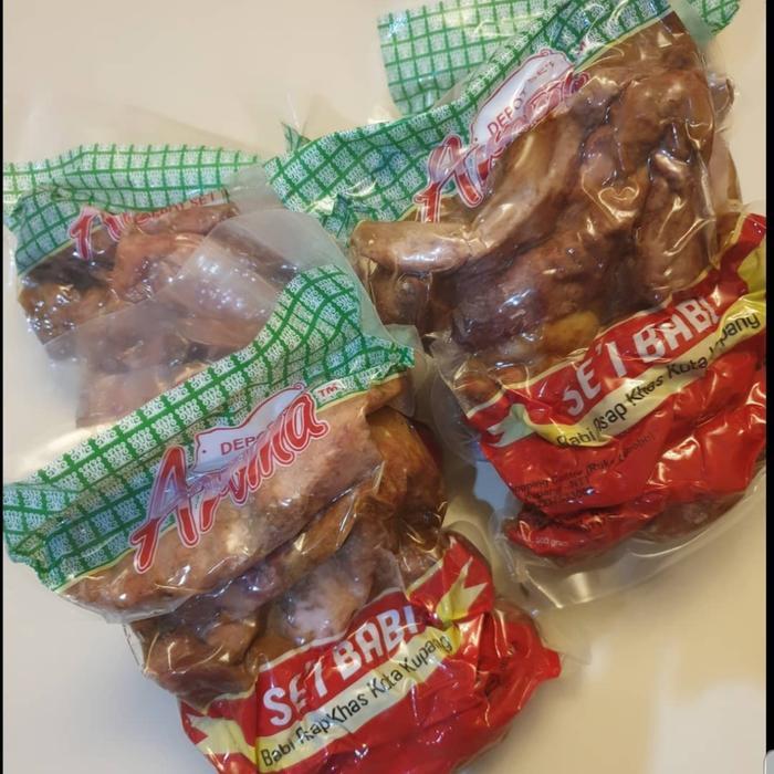 Salute Store sei babi asap merk aroma asli Kupang NTT/ se'i babi 500gr Frozen Makanan Food