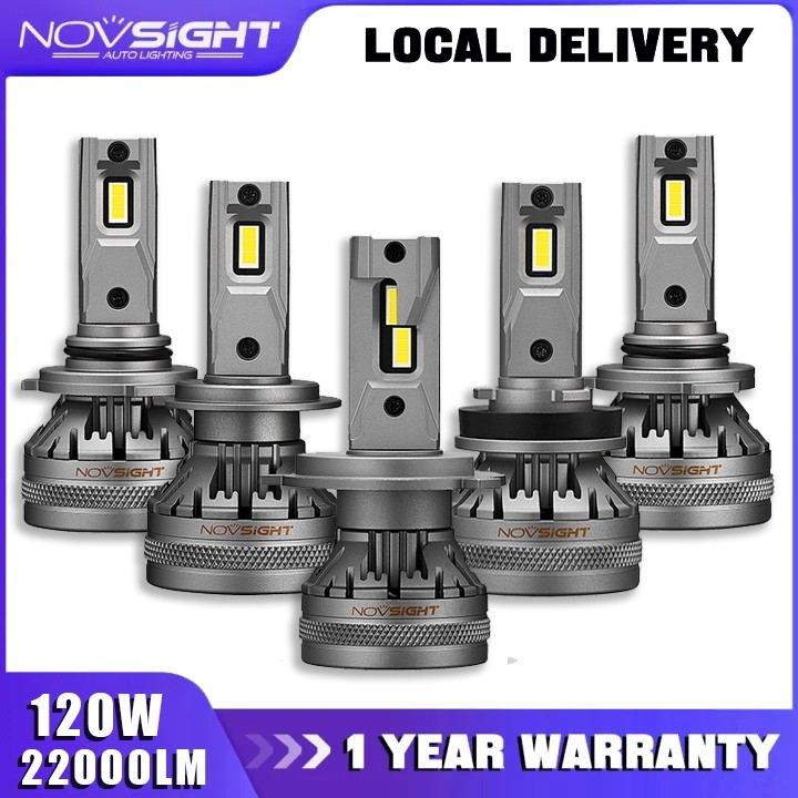 Novsight N37 lampu Mobil H4 H7 H11 HB3 HB4 22000LM Bohlam Lampu Depan LED Sorot Tinggi/Rendah Garans