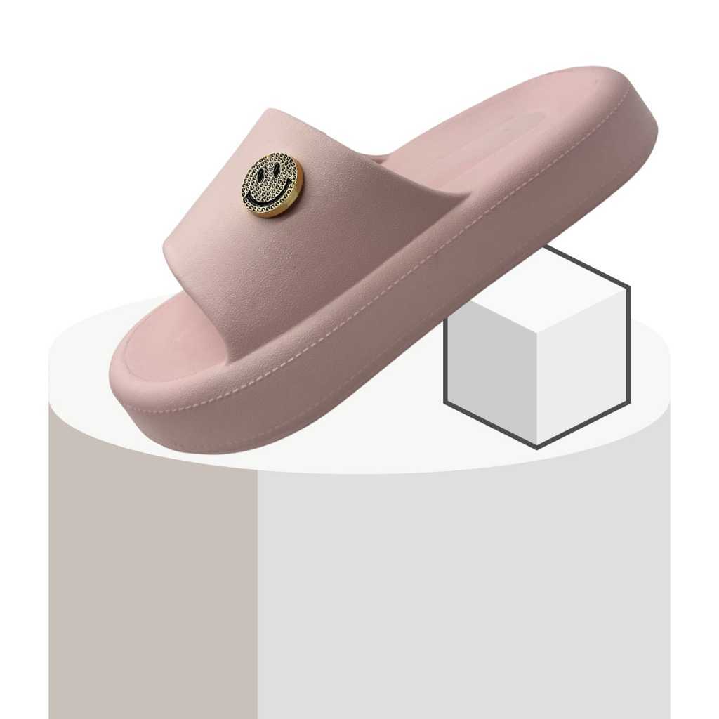 Sandal Selop Wanita Aksesoris Lucu Sandal Sol Tebal Empuk Karet Premium