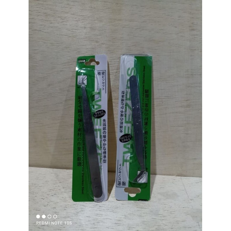 Pinset Stainless Steel Tebal Tekuk Dan Lurus