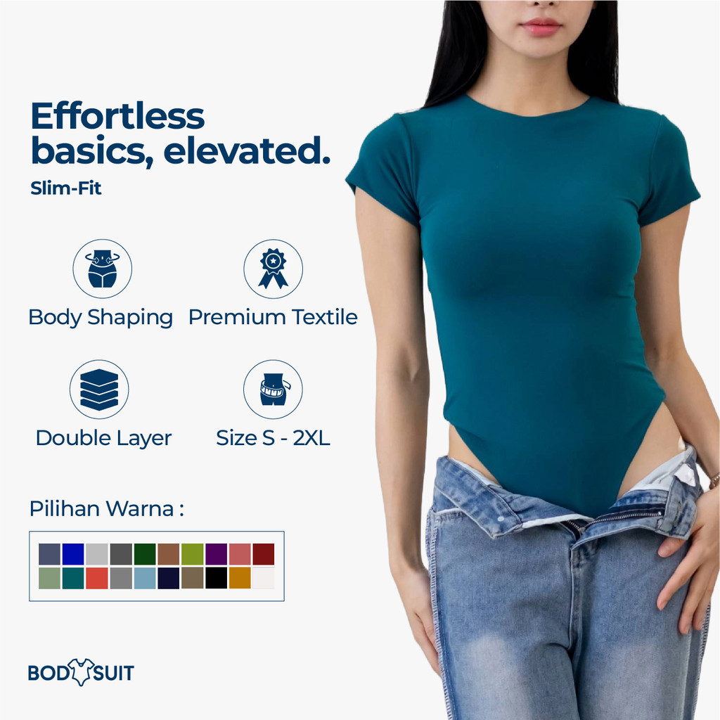 BODYSUIT RAQUEL Bodysuit Spandek Bodycon Wanita | bodysuit premium | bodyshape