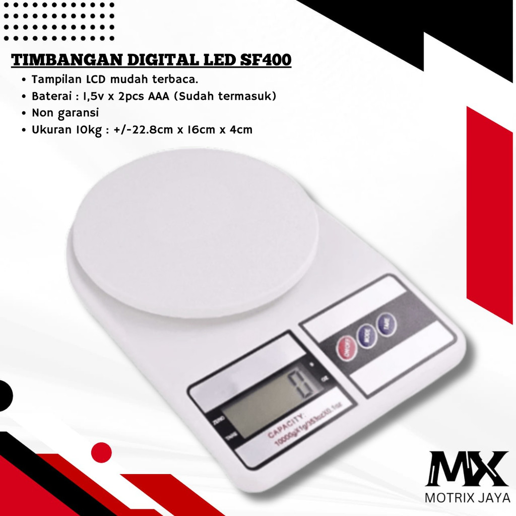 TIMBANGAN DAPUR DIGITAL SF400  TIMBANGAN LCD DIGITAL  DIGITAL SF400 -MX