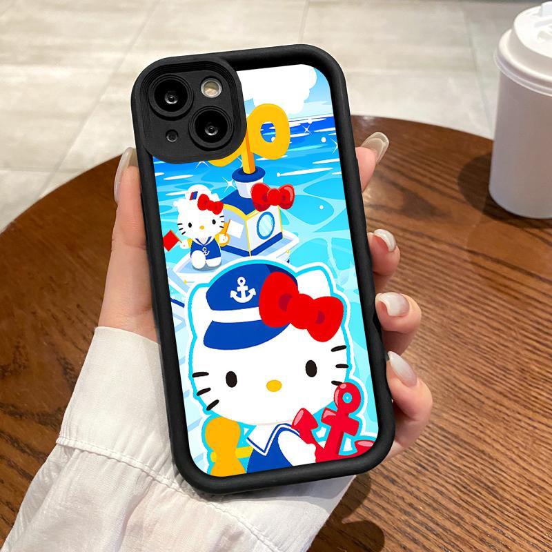Case OPPO Reno5 4G 5G Reno3 Reno4 F Lite K Z Reno6 Soft Silicon TPU Kartun Hello Kitty Lens Prtector