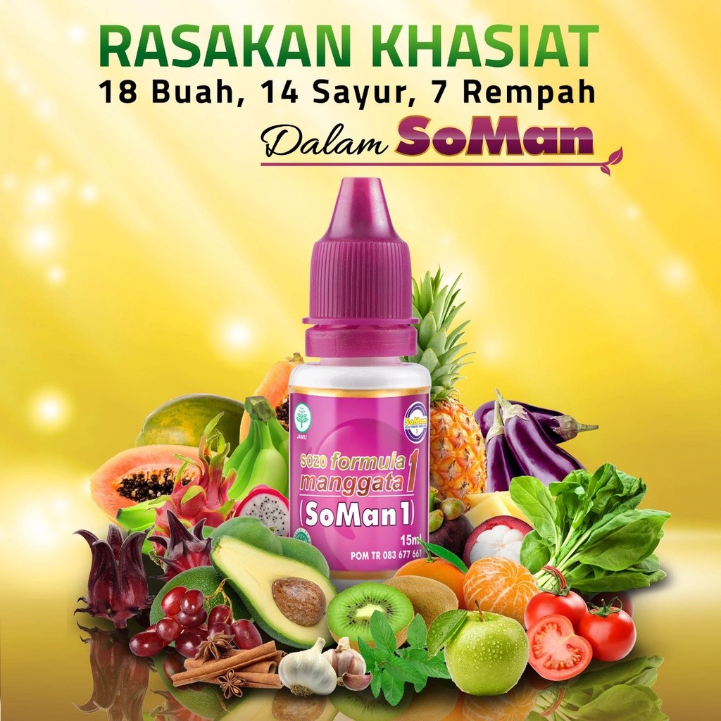 Soman Jamu Tetes - Formula Manggata Asli dan Termurah - (15 ML)