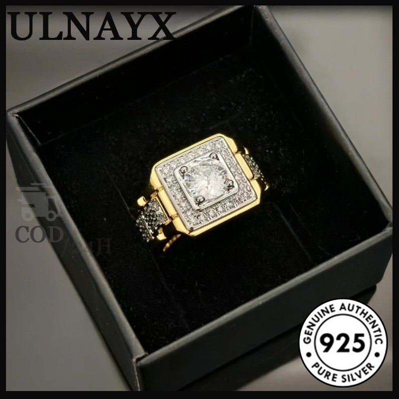 Jam Tangan Pria Desain Rantai Titanium Steel Berlapis Emas Cincin Berlian Zirconium Flash