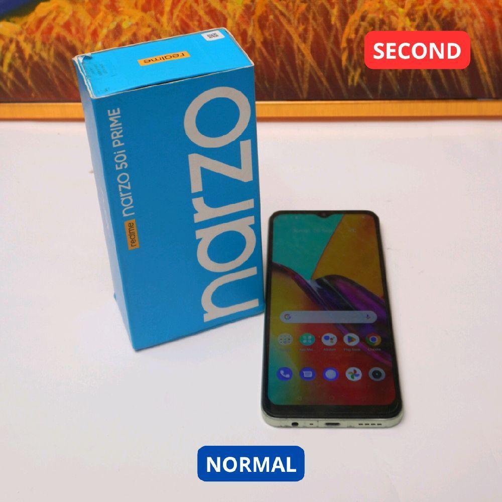 REALME NARZO 50I PRIME 3/32 GB HP SECOND ORIGINAL SINAR MUTIARA CELL
