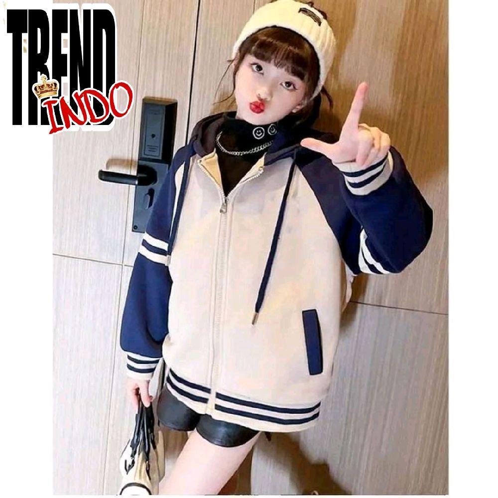 Jaket Anak Cewek Cowok Jaket Anak Baseball Varsity Kancing putih navy polos Hoodie Model Korea Jaket