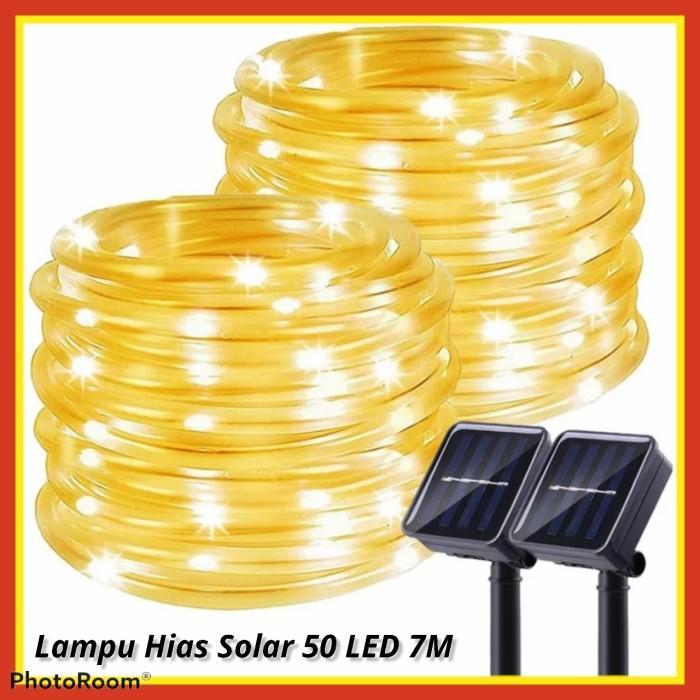 Lampu Taman Panel Surya Luar Ruang Rumah Otomatis Hias String Light Taman Tenaga Surya Matahari Sela