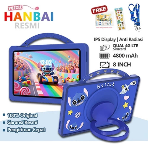 Tablet Anti Radiasi Anak 8.1inch Tablet Dual Sim Card 4G LTE (RAM 8GB+ROM 256GB) Tablet Anak Android