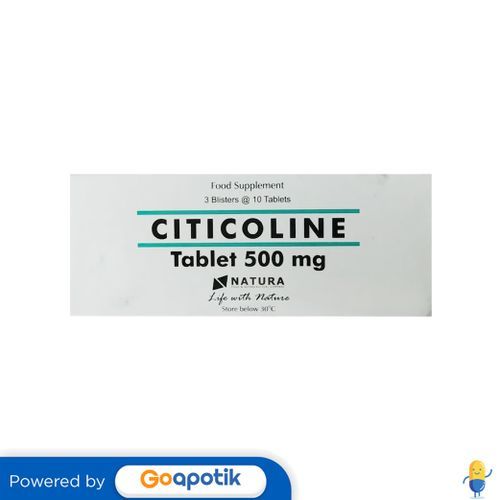 Citicoline Natura 500 Mg Box 30 Tablet
