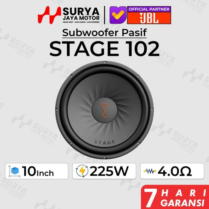 JBL Stage 102 10 Inch Subwoofer Pasif Single Coil 225W RMS Power 900W Peak Power Car Speaker Audio M
