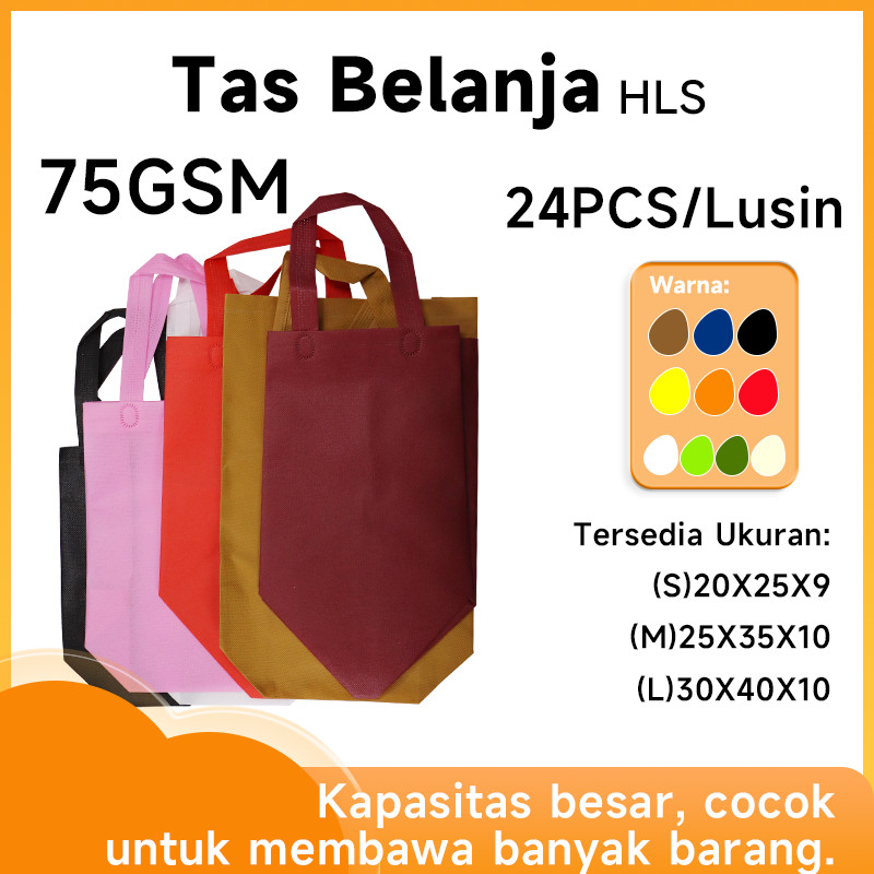 TAS KOTAK POLOS 20x25x9 25x35x10 30x40x10 • Spunbond / Goodie Bag / Tas Kain / Tas Kado / Tas Berkat