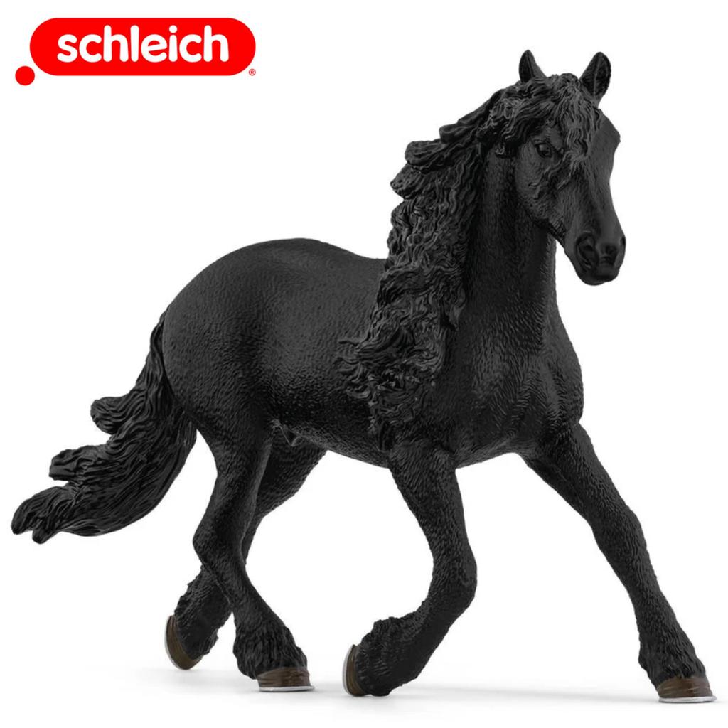 Figure Schleich 13975 Friesian Stallion Horse Kuda Mainan Figure Binatang Miniature Hewan Animal Fig
