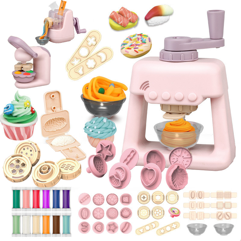 Childrens Colored Clay Noodle Machine Y Play Dough Tools Ice Cream Plasticine Mold  Kits Slime Toys 