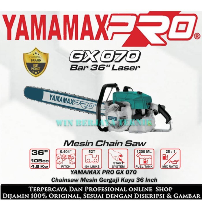 DISKON YAMAMAX PRO GX 070 Chainsaw Mesin Gergaji Pohon 36 inch Senso GX070