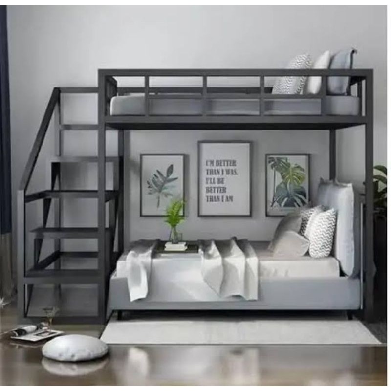 Ranjang tempat tidur tingkat/Ranjang Tempat Tidur besi Tingkat 2 simple minimalis/ ranjang modern / 