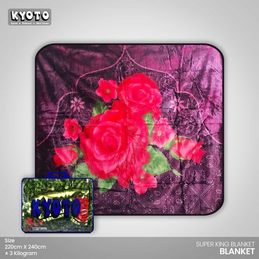 Selimut Kyoto Jumbo Ukuran 220x240 cm Panel Halus Dan Tebal Kualitas Premium