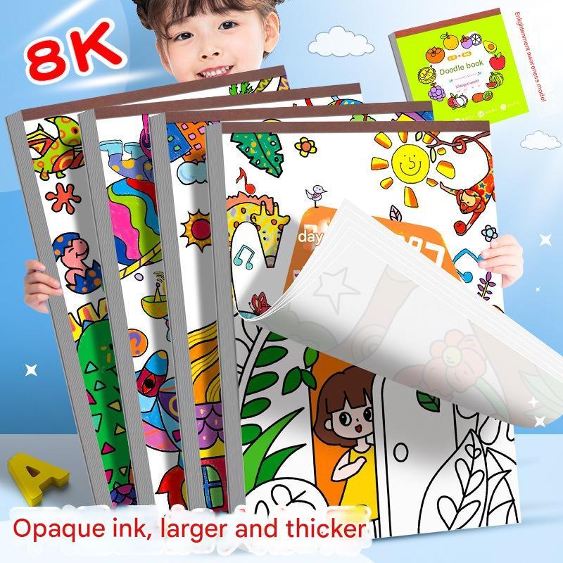 [LOGU] Buku Mewarnai Anak Seri Gambar Besar 8K  Dengan Ilustrasi Edukatif