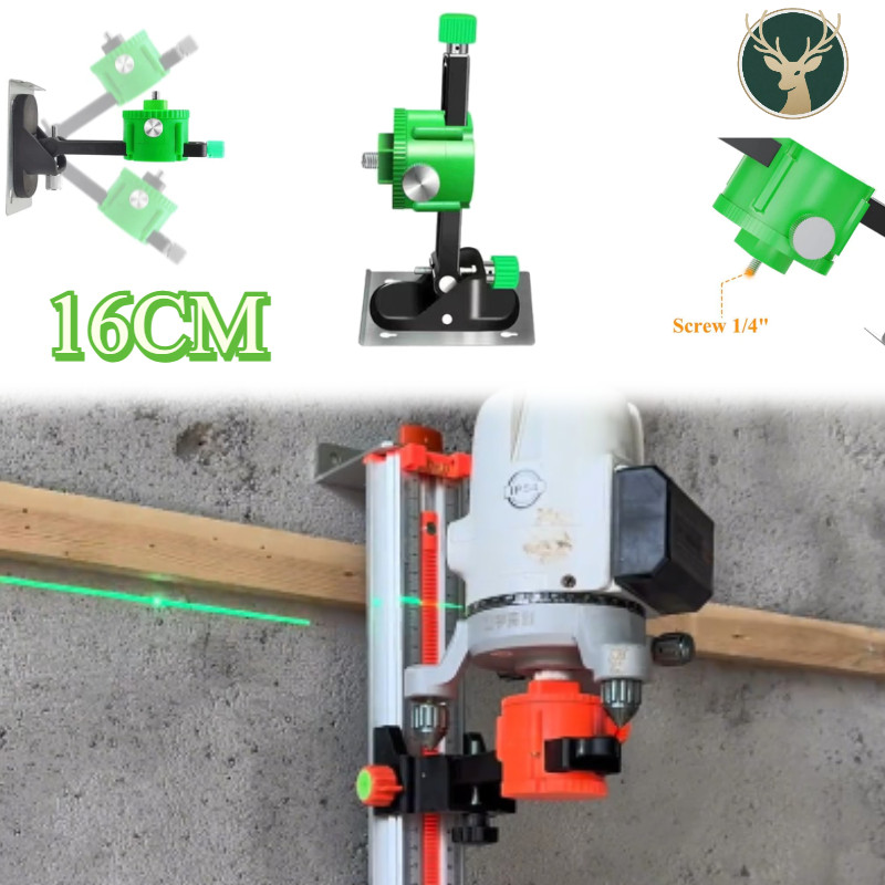 Holder Level Laser Gantung Dinding/Aksesori Adaptor Pelat Level Laser/1/4inch Laser Level Meter Plat