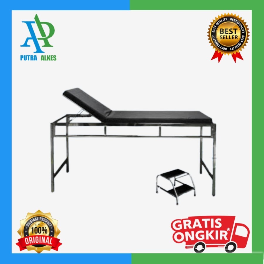 Bed Ranajang Meja Periksa Pasien Stainles - Bed Periksa UKS Stainless - Meja Periksa Pasien Berkuali